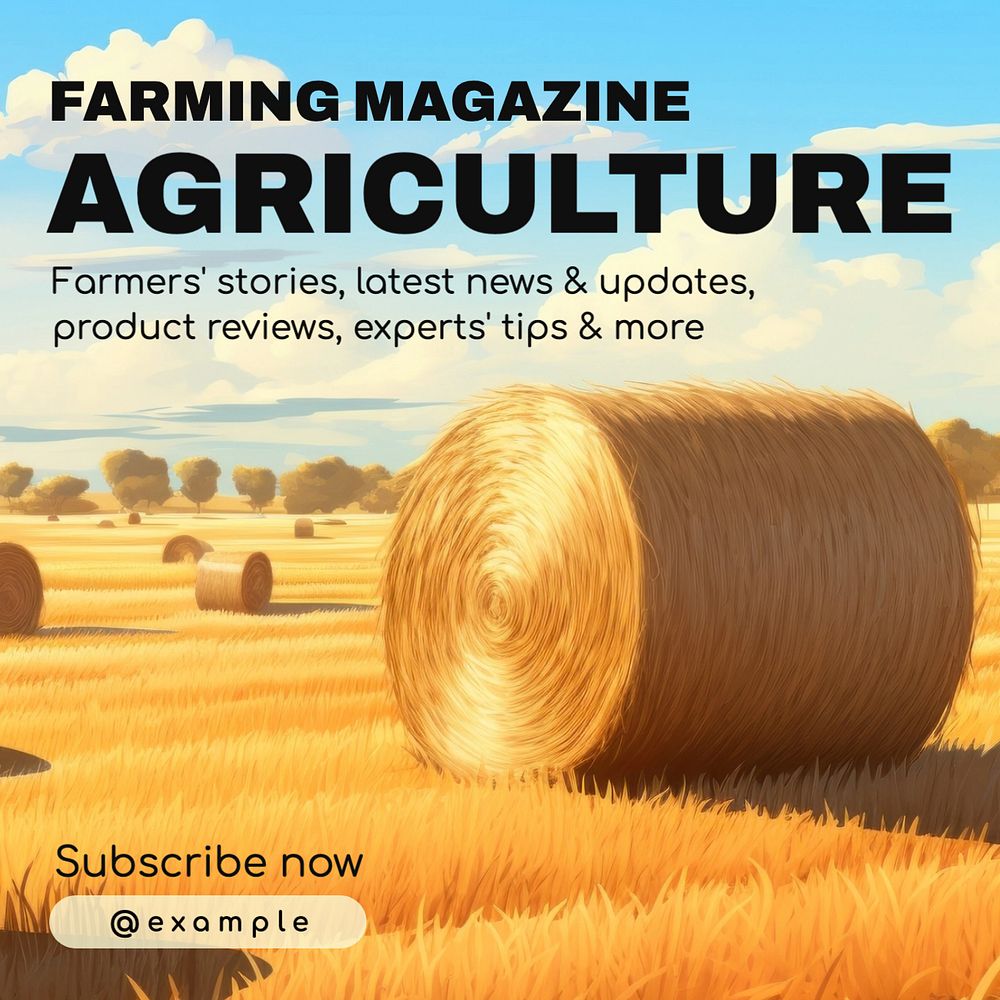 Agriculture & farming Instagram post template, editable text