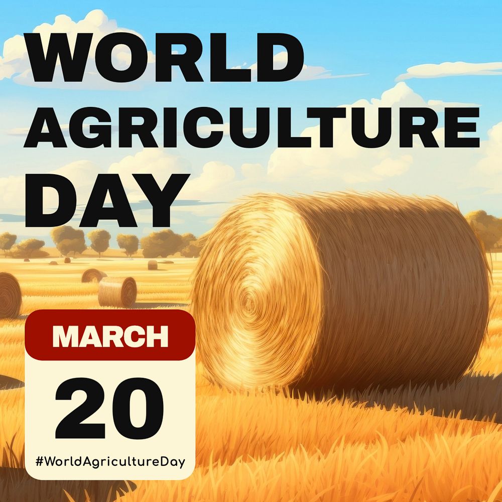 World agriculture day Instagram post template, editable text