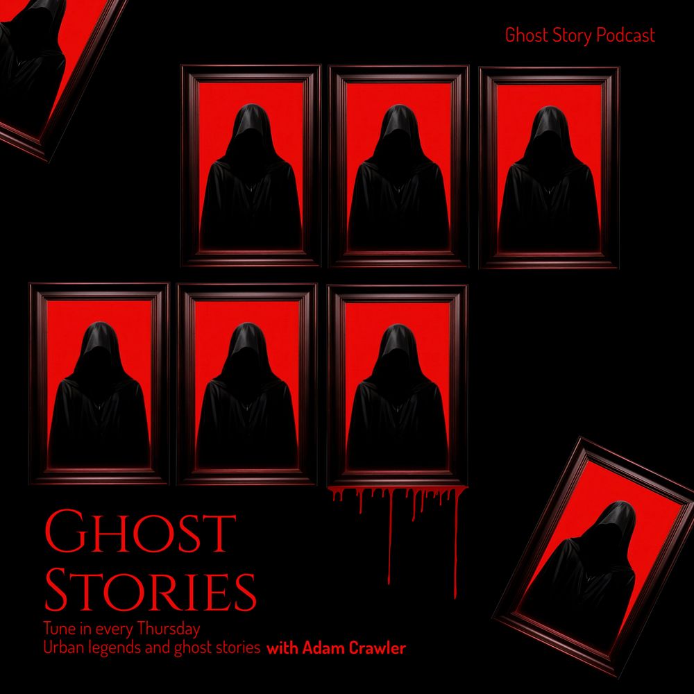 Ghost stories Instagram post template, editable text