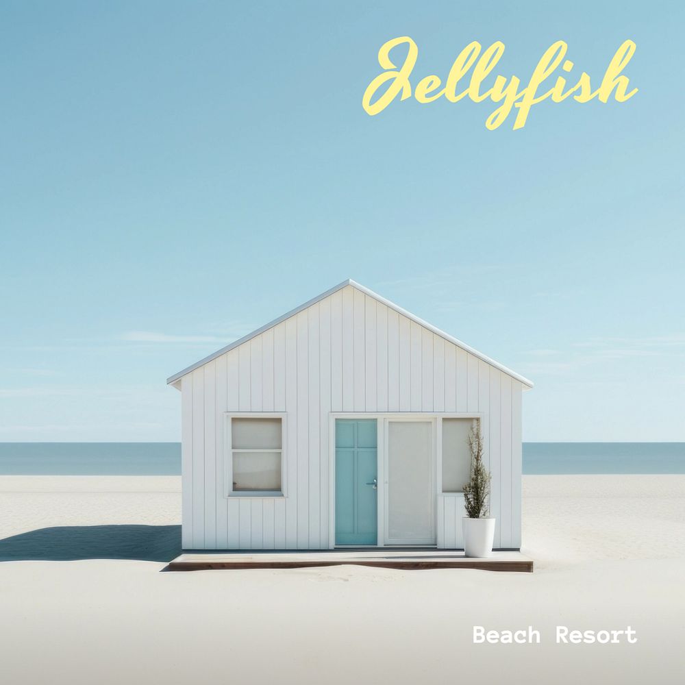 Beach resort Instagram post template, editable text