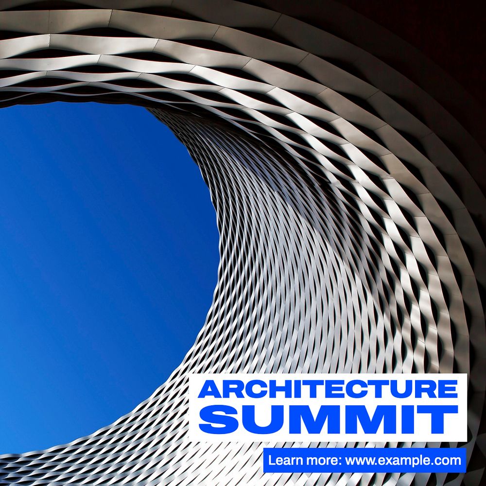 Architecture summit Instagram post template, editable text