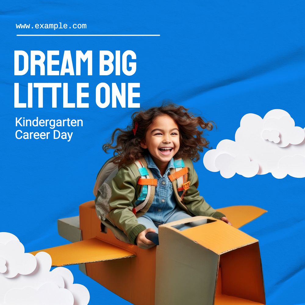 Career day Instagram post template, editable text