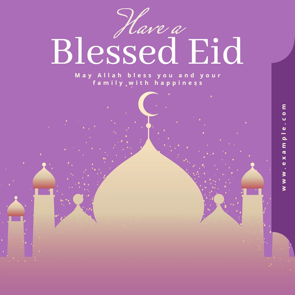 Have a blessed Eid Instagram post template, editable text