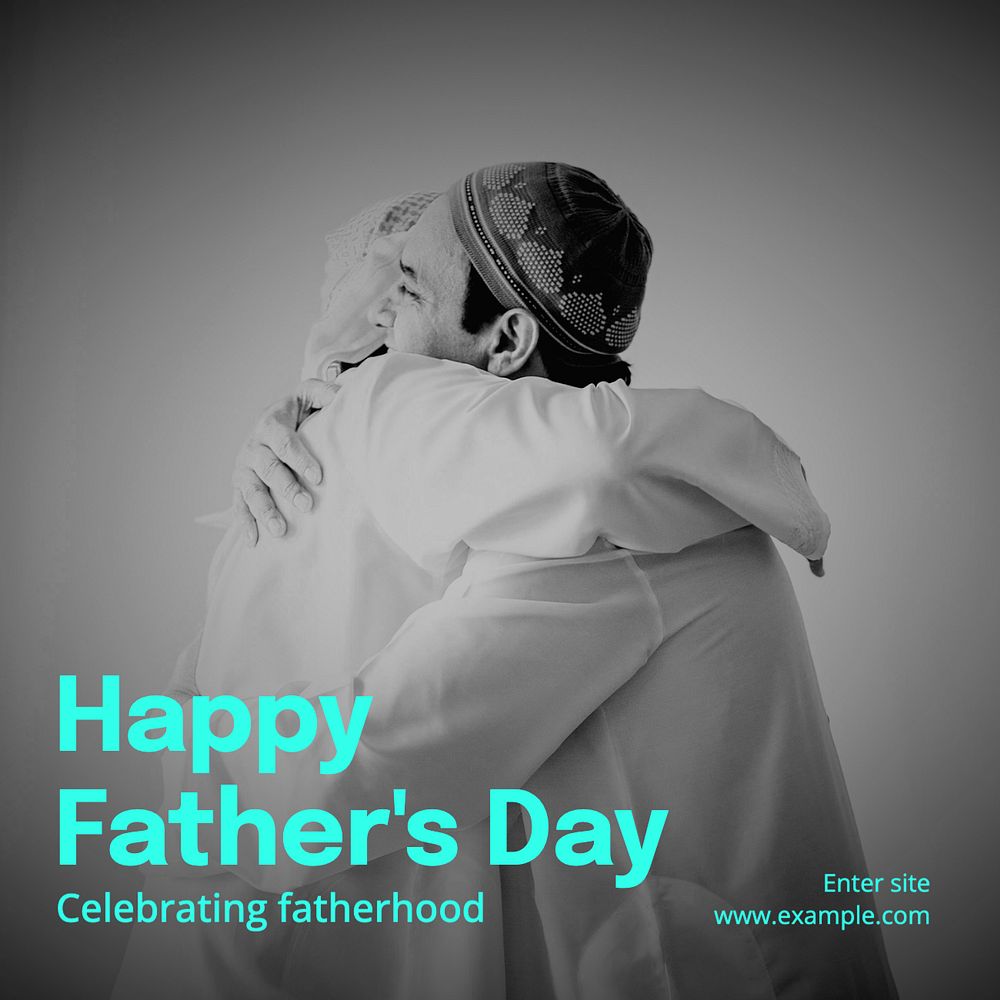 Happy father's day  Instagram post template, editable text