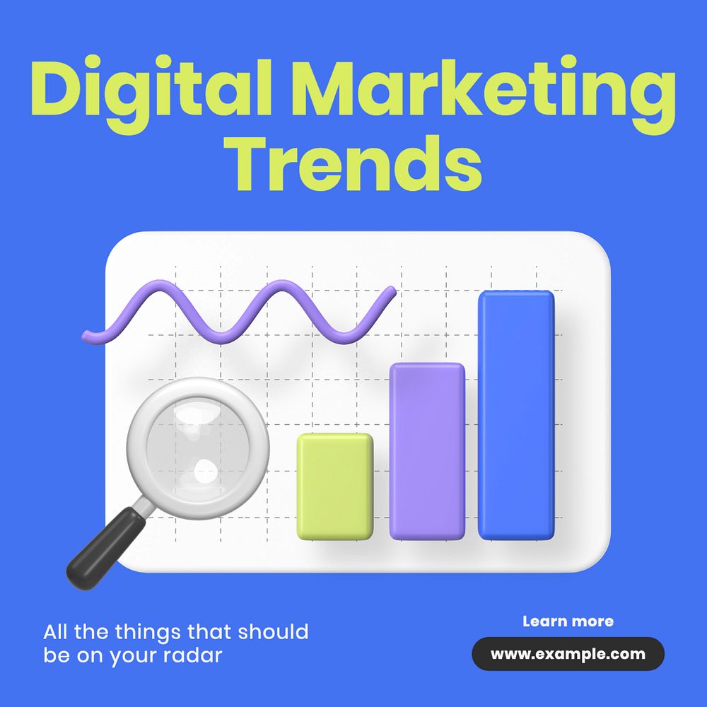 Digital marketing trends Instagram post template, editable text