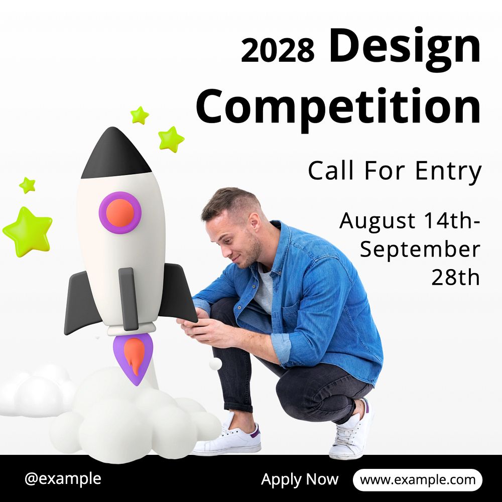 Design competition Instagram post template, editable text