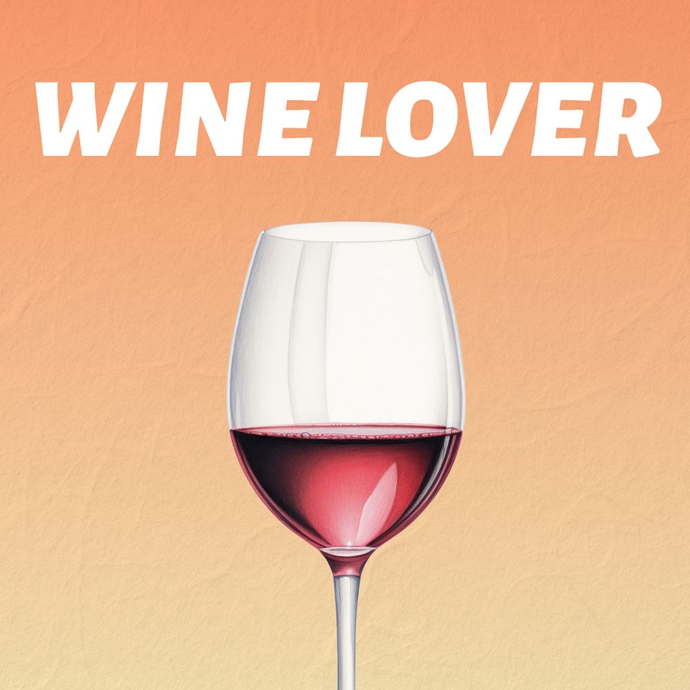 Wine lover Facebook post template, editable design