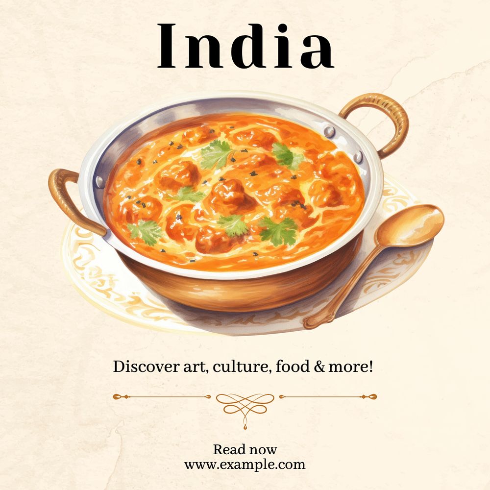 Indian art & culture Facebook post template, editable design