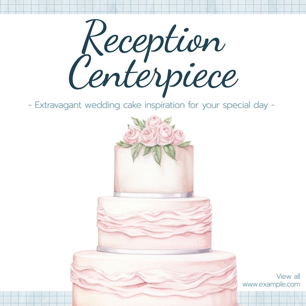 Reception centerpiece Facebook post template, editable design