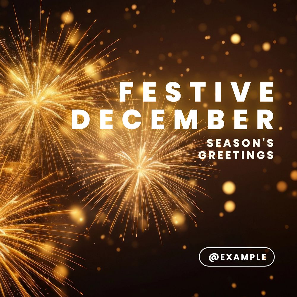 Season's Greetings Instagram post template, editable text