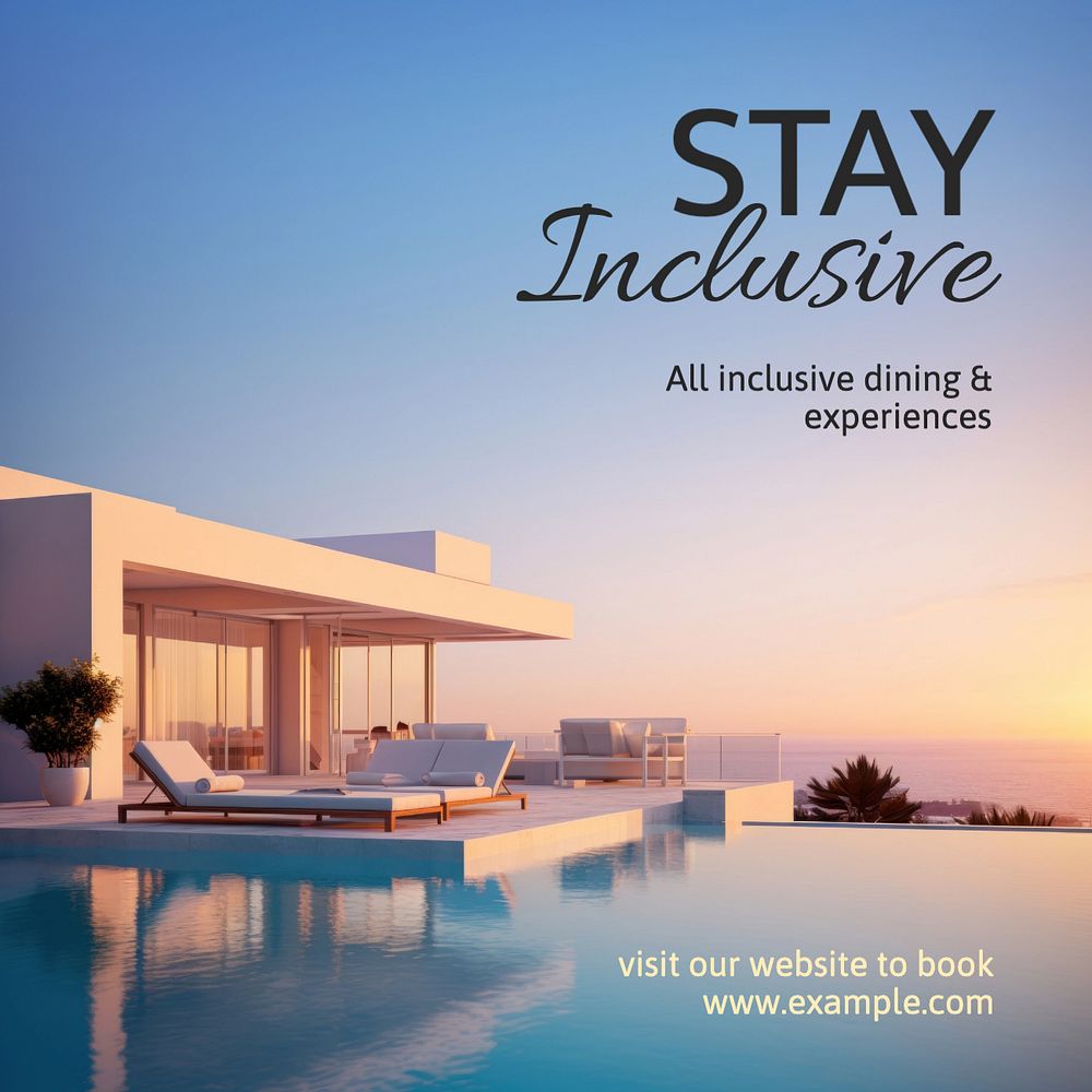 Stay inclusive Instagram post template, editable text