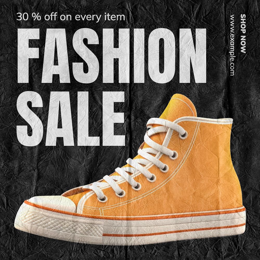 Fashion sale Instagram post template, editable text