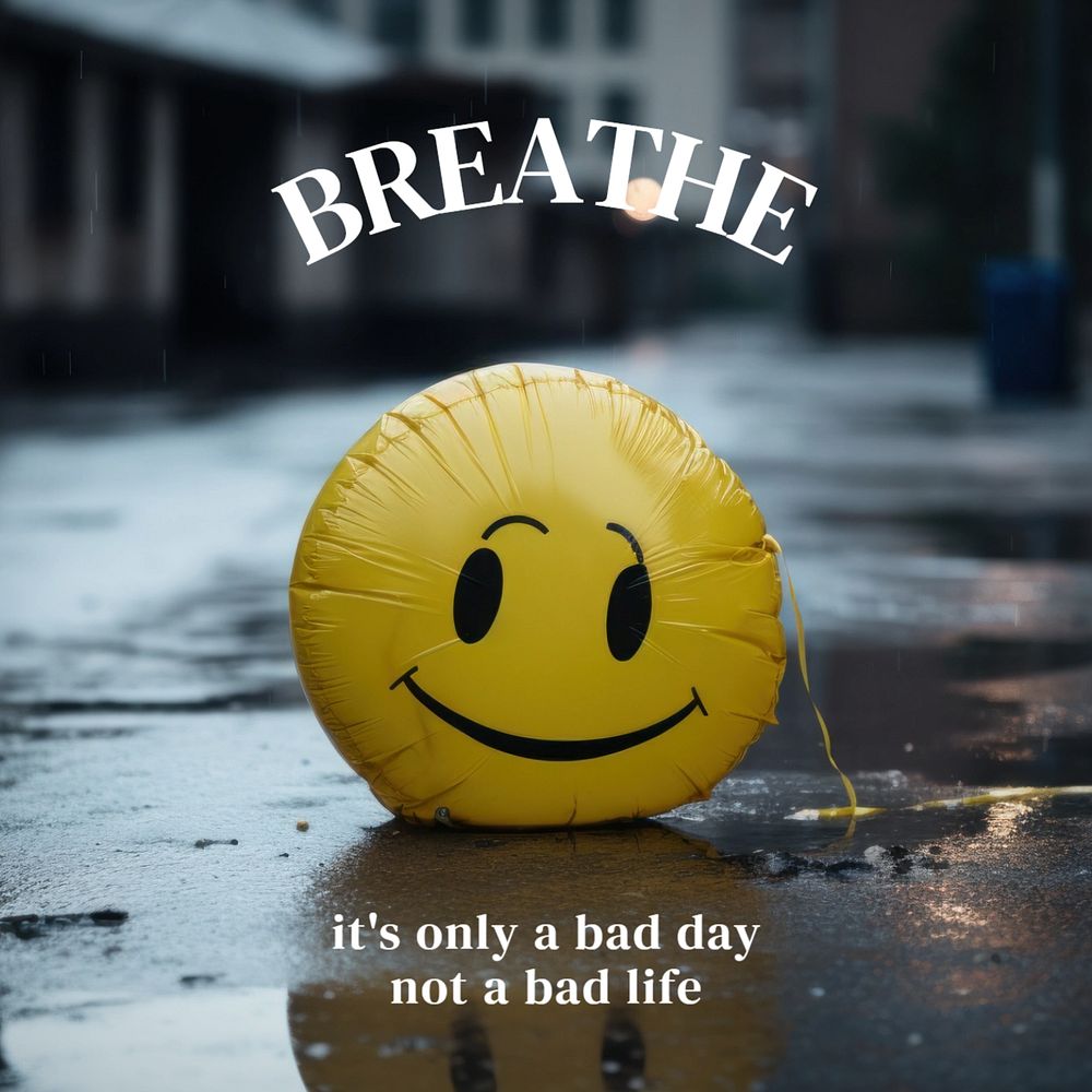 Breathe Instagram post template, editable text