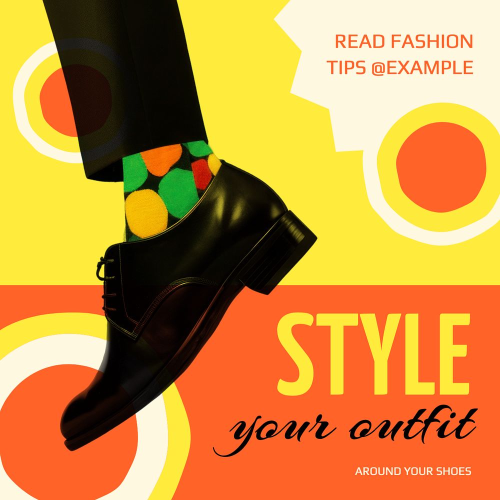 Fashion tips Instagram post template, editable text