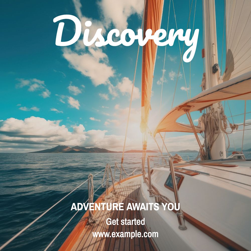 Discovery Instagram post template, editable text