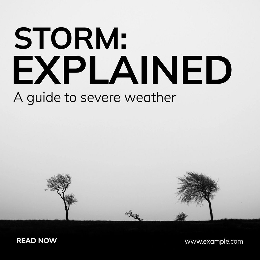 Storm Instagram post template, editable text