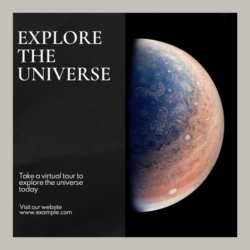 Explore the universe Instagram post template, editable social media design