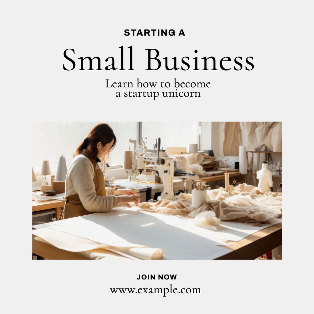 Small business Instagram post template, editable text