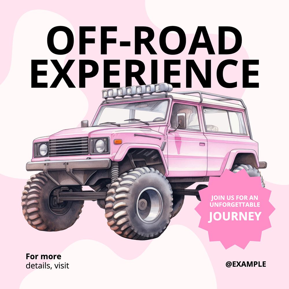 Off-road ride Instagram post template, editable text