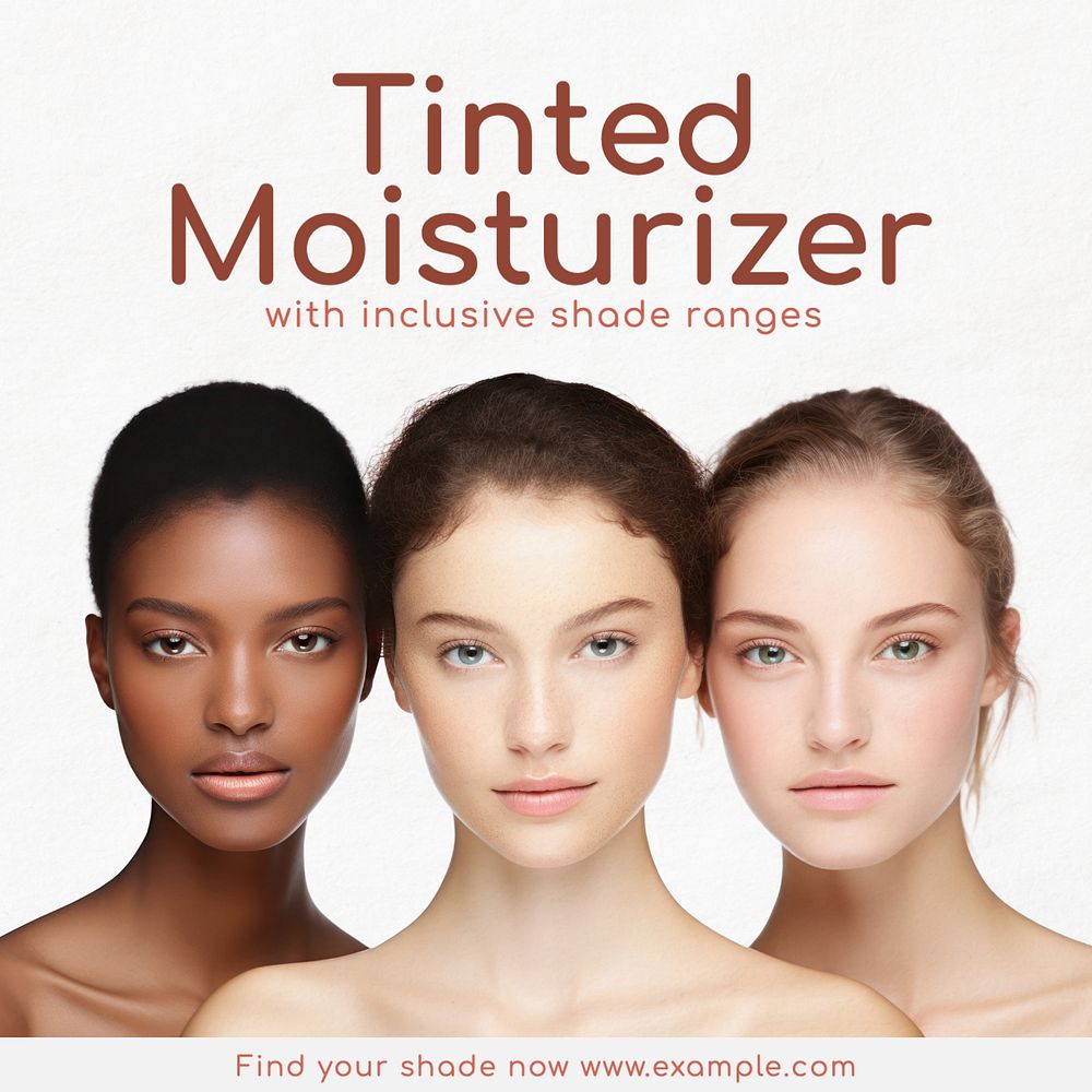 Tinted moisturizer Instagram post template, editable text