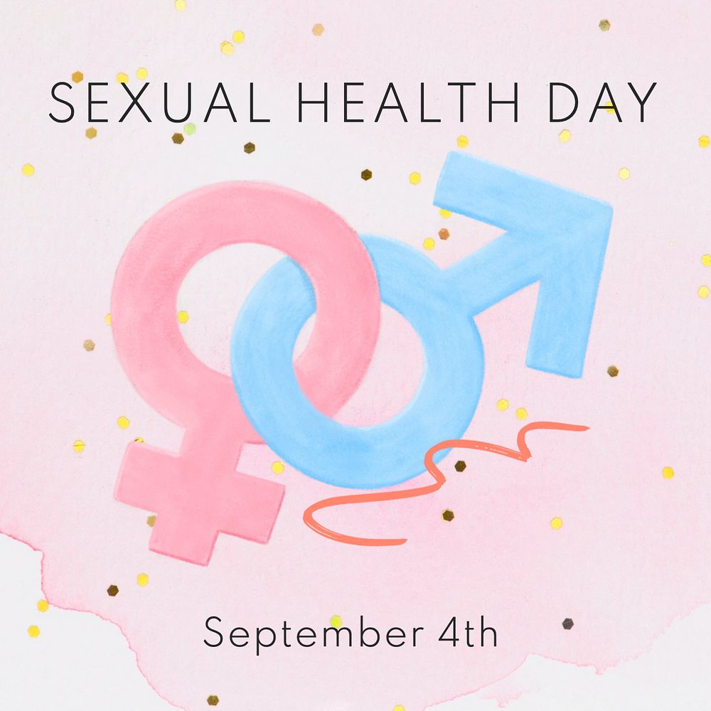 Sexual health day Instagram post template, editable text