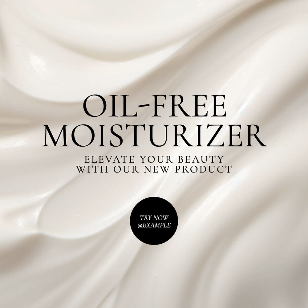 Moisturizer & cream Instagram post template, editable text