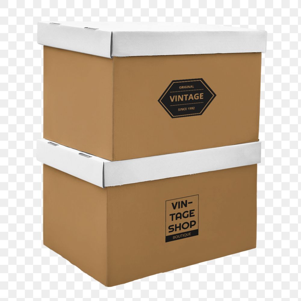 Cardboard box mockup, editable delivery packaging