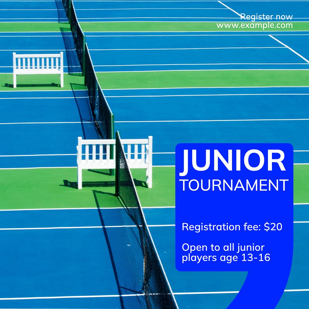 Junior tournament Instagram post template