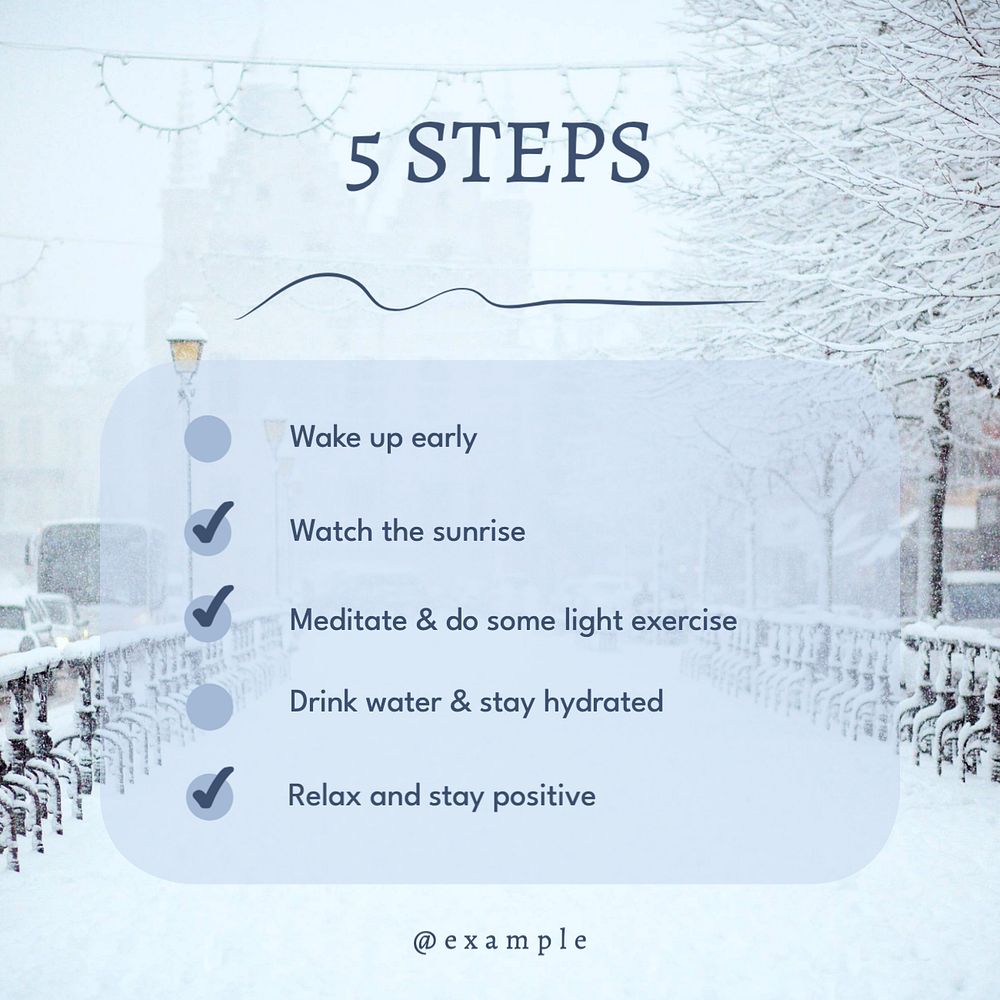 To do steps Instagram post template, editable design