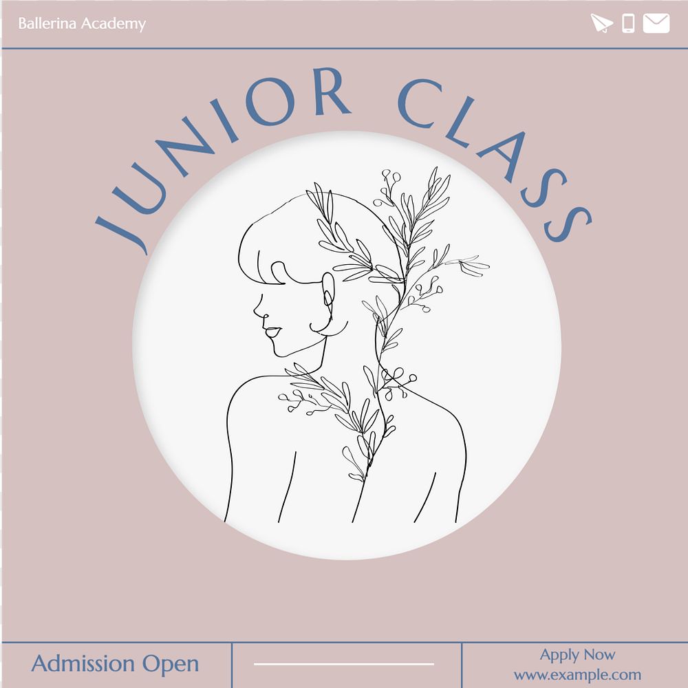 Junior class Facebook post template, editable design