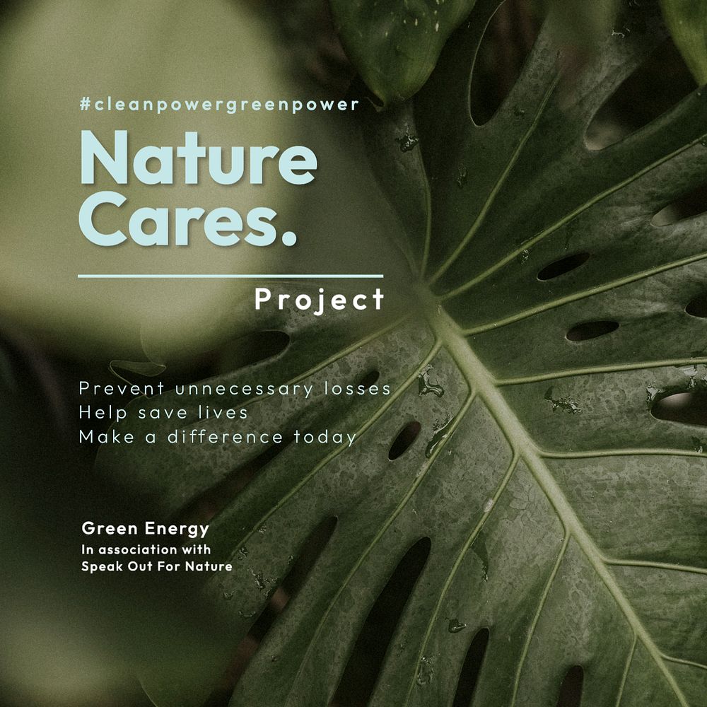 Environmental campaign Instagram post template