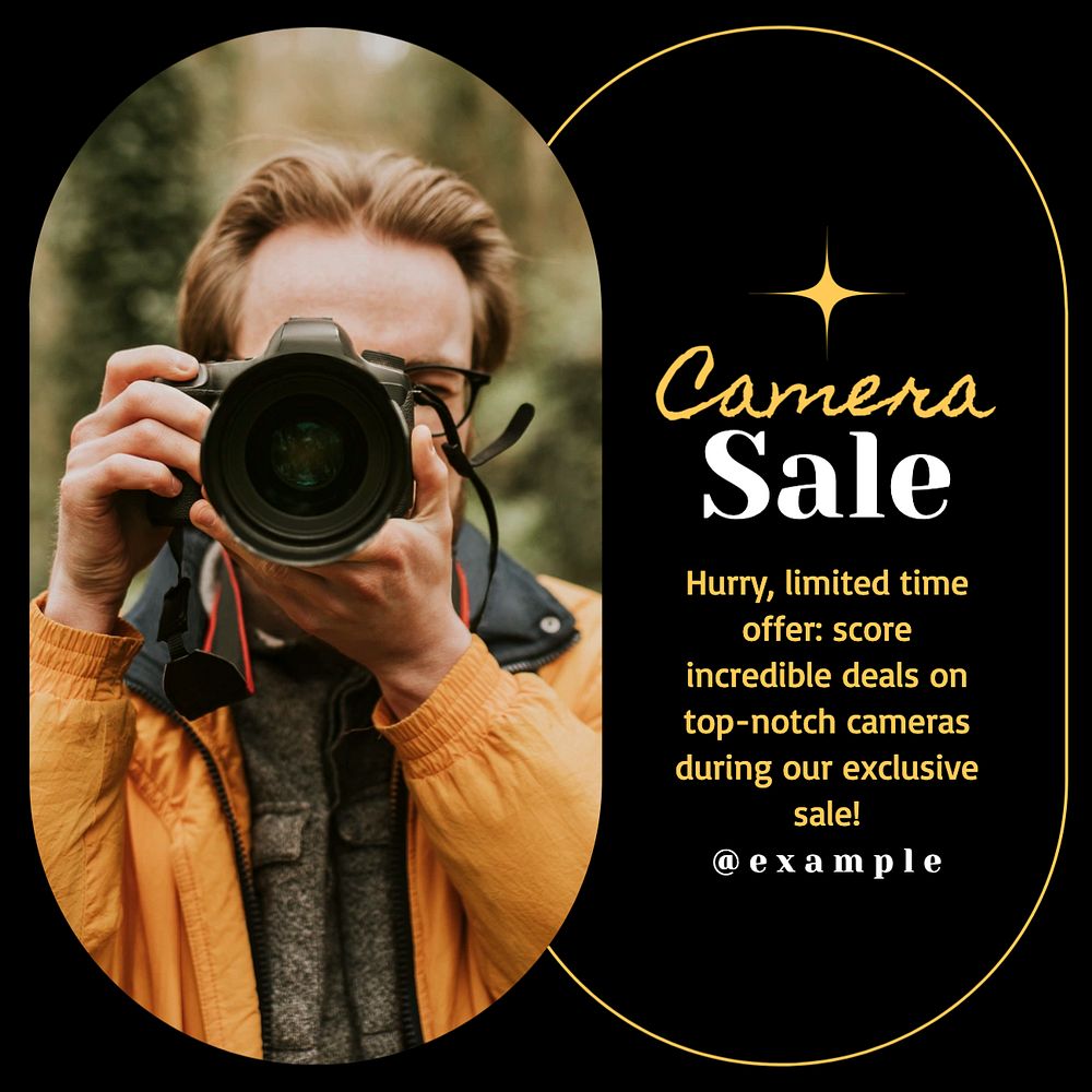 Camera sale Instagram post template