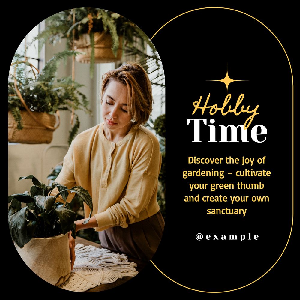 Hobby time Instagram post template