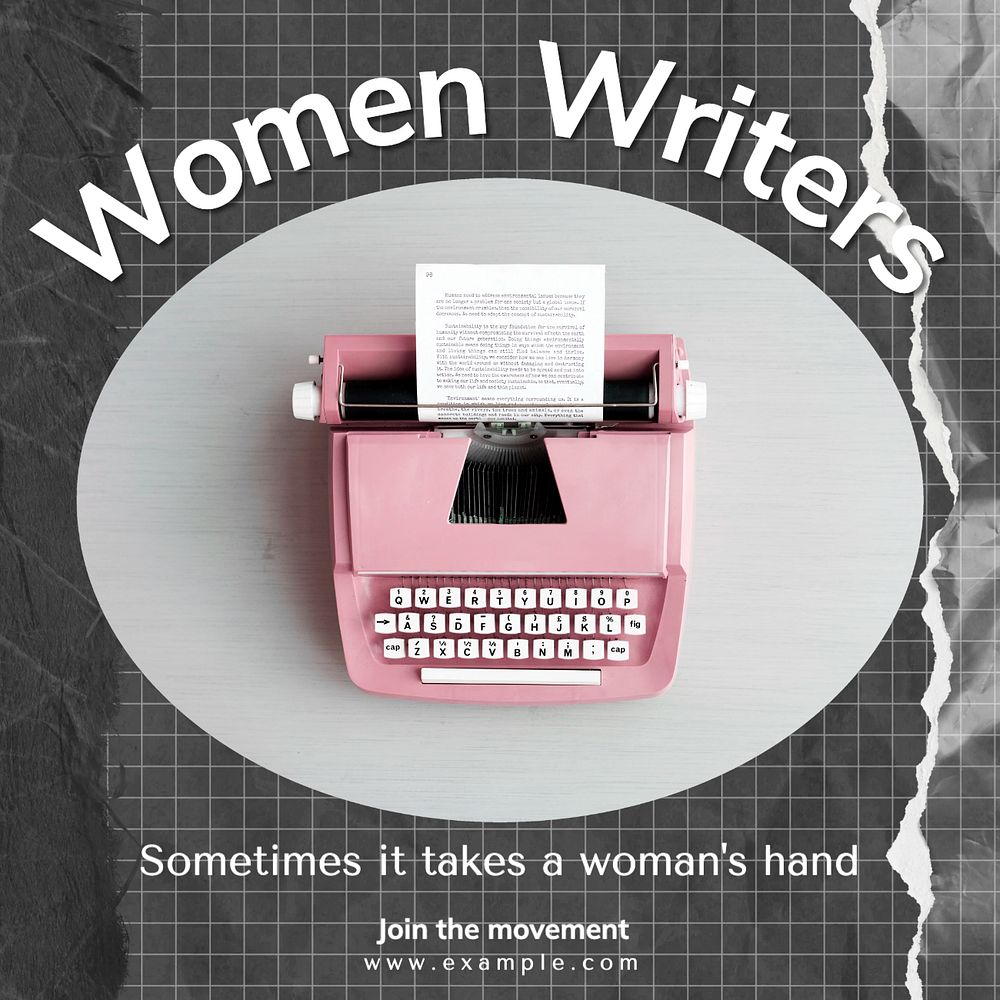 Women writers Instagram post template