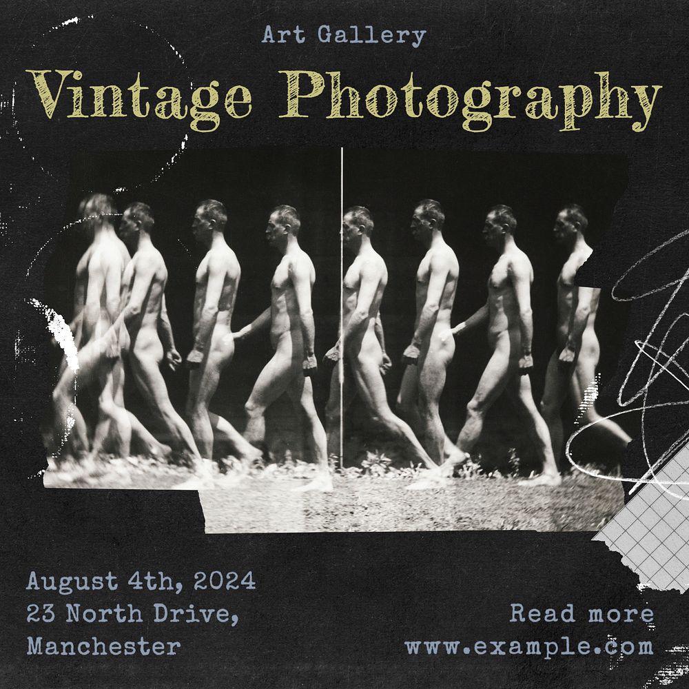 Vintage photography Instagram post template