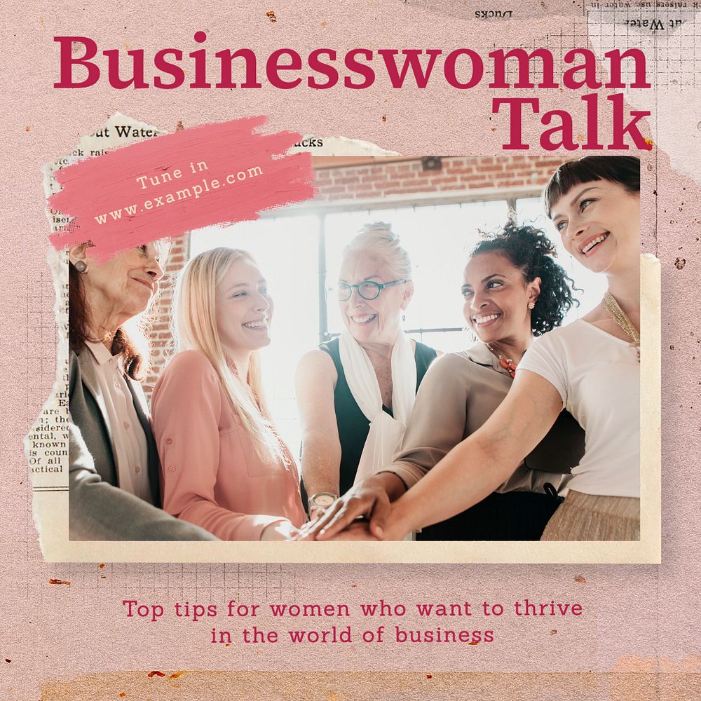 Businesswoman talk Instagram post template