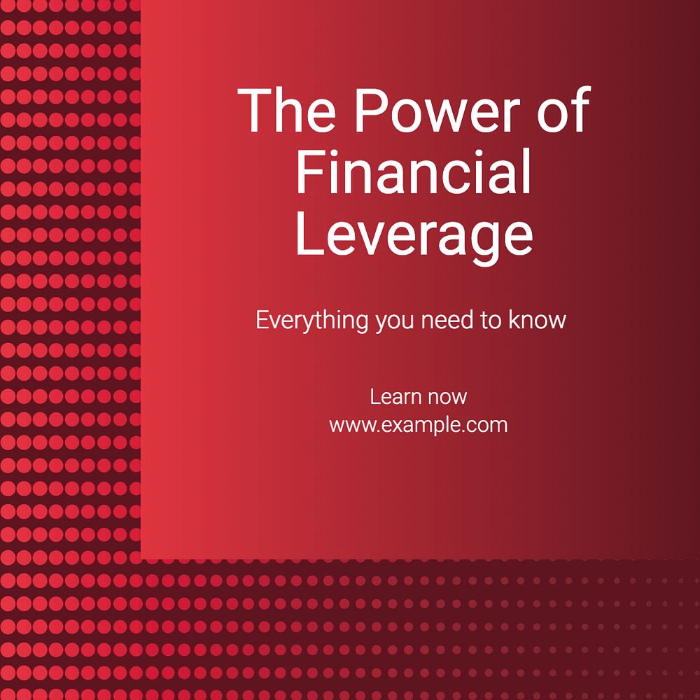 Financial leverage Instagram post template