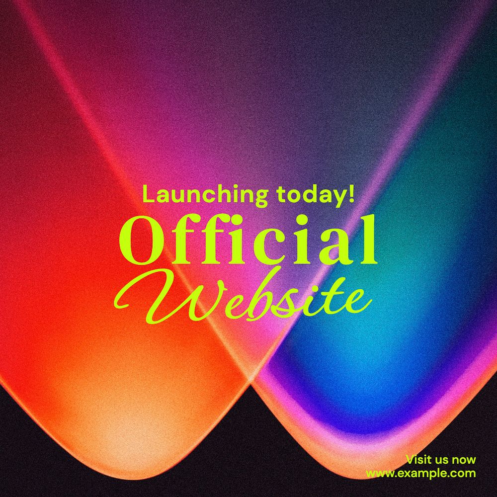 Official website Facebook post template, editable design