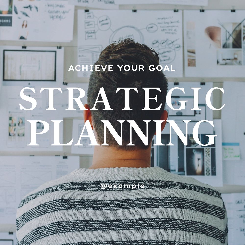 Strategic planning Facebook post template, editable design