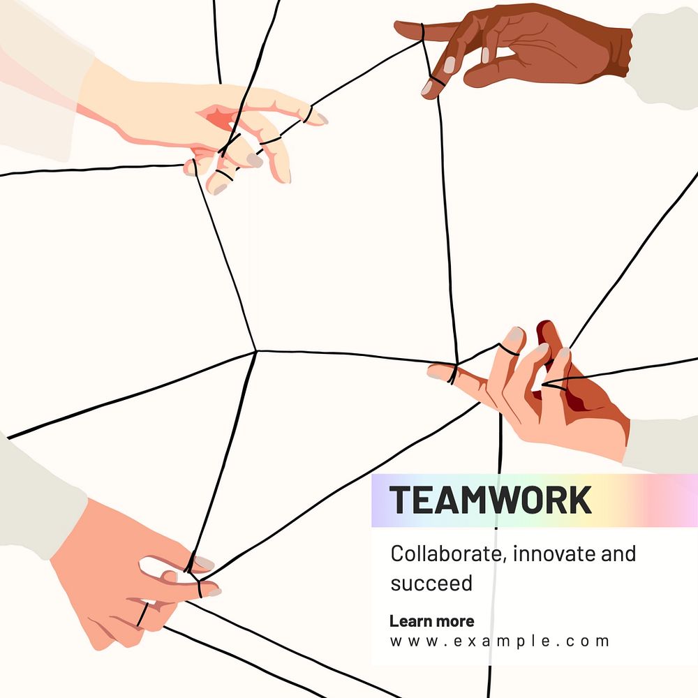 Teamwork Instagram post template