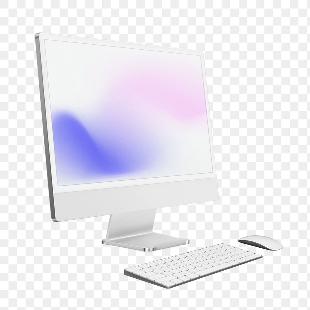 Personal computer mockup element png, editable digital device design