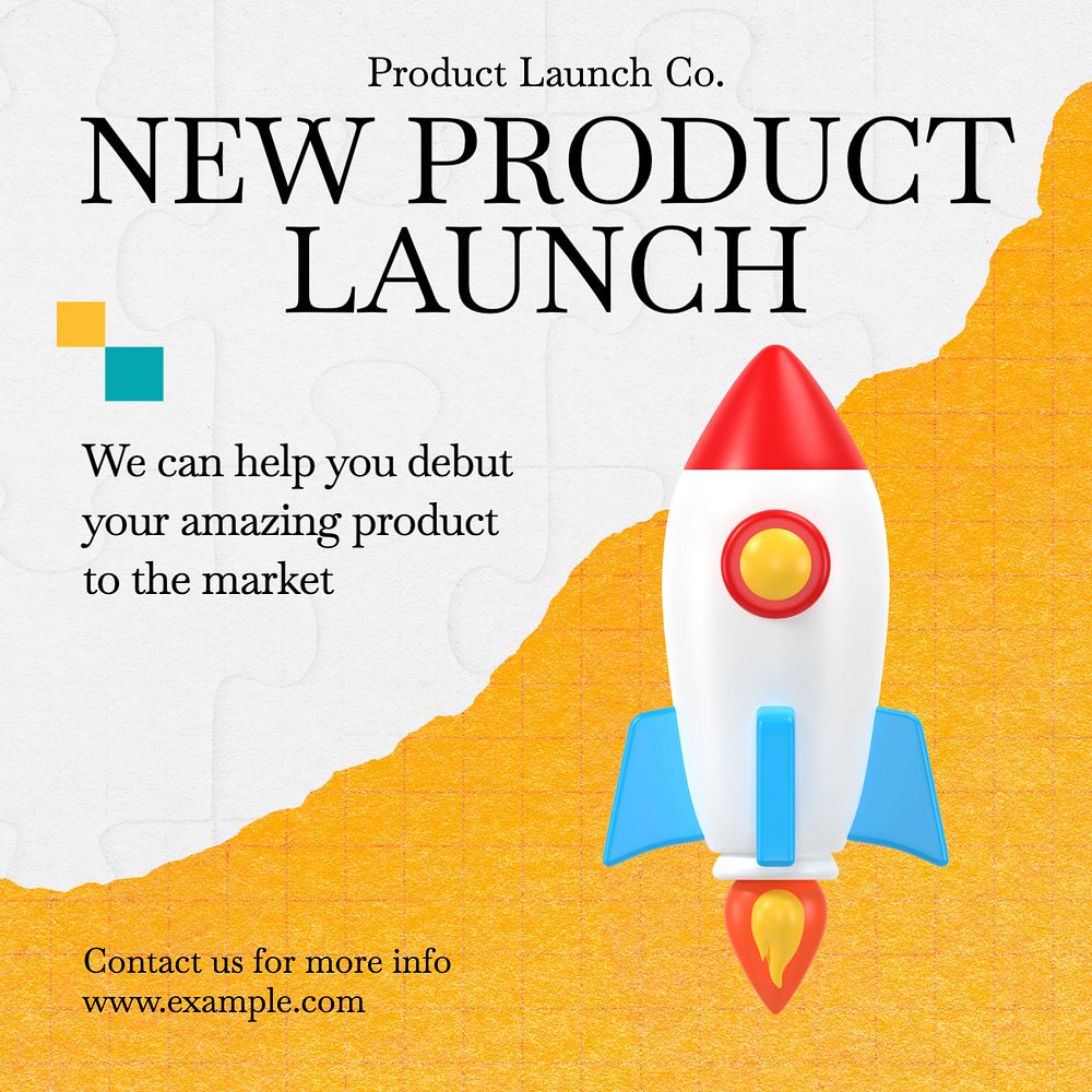 Product launch Instagram post template, editable design