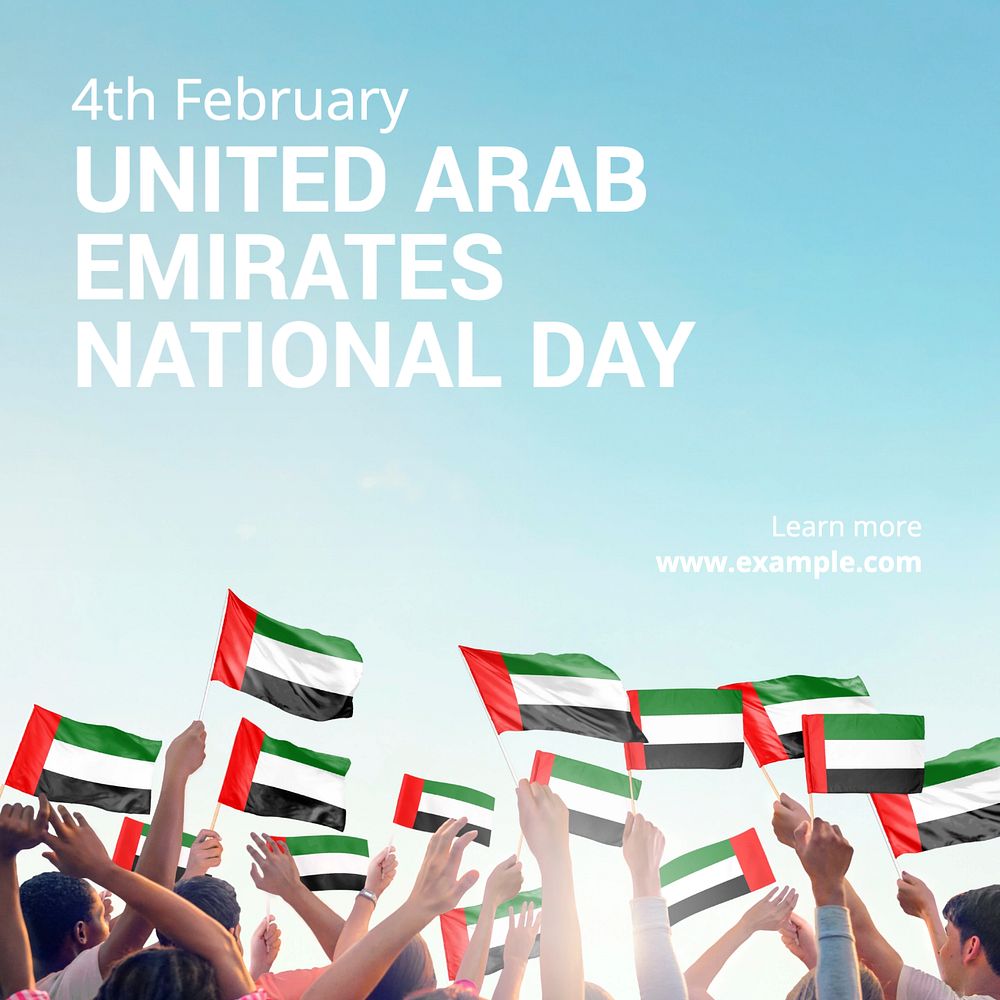 UAE National Day Instagram post template, editable design