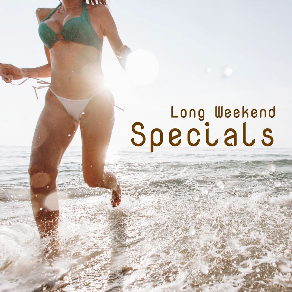 Weekend specials Instagram post template, editable text