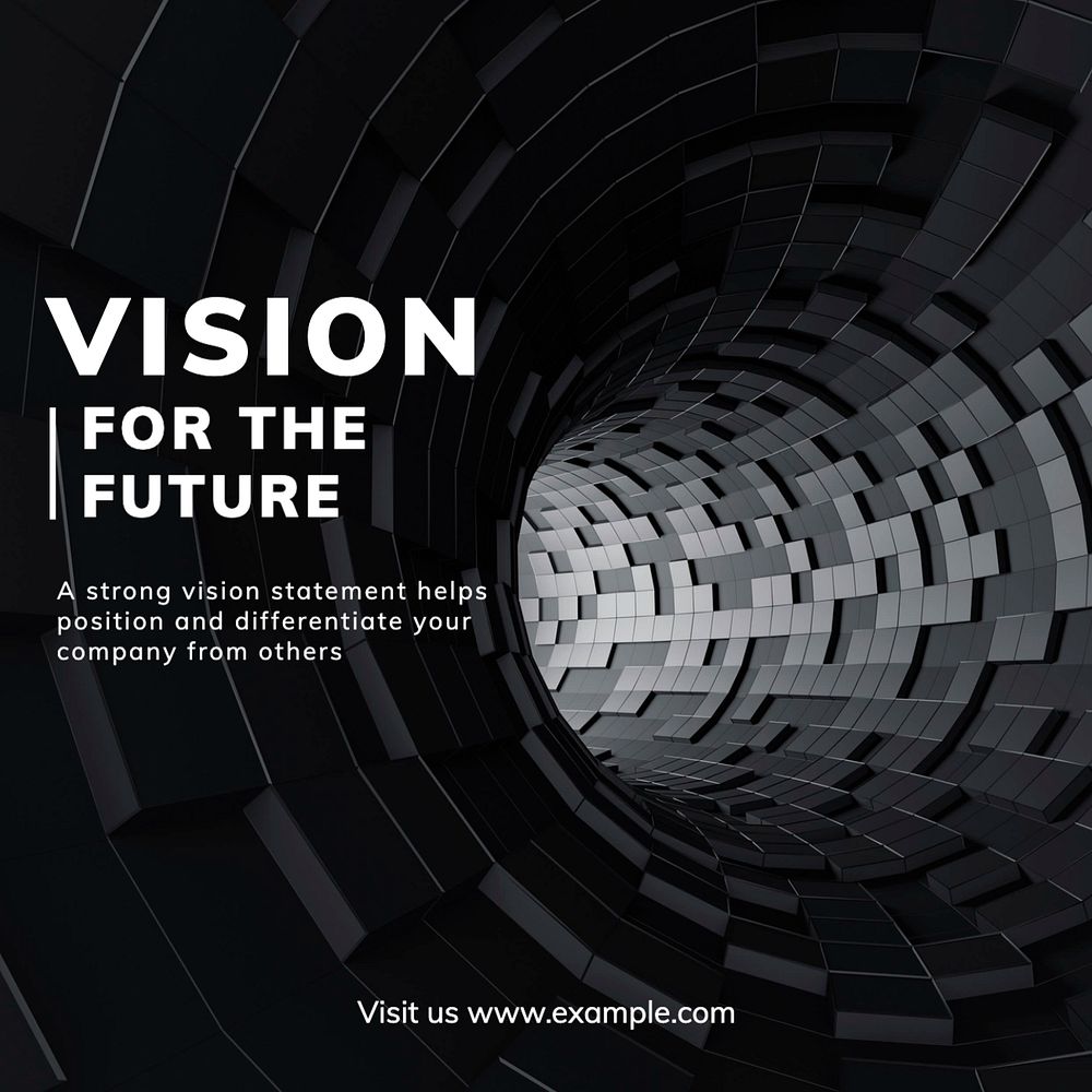 Vision for the future Instagram post template, editable text