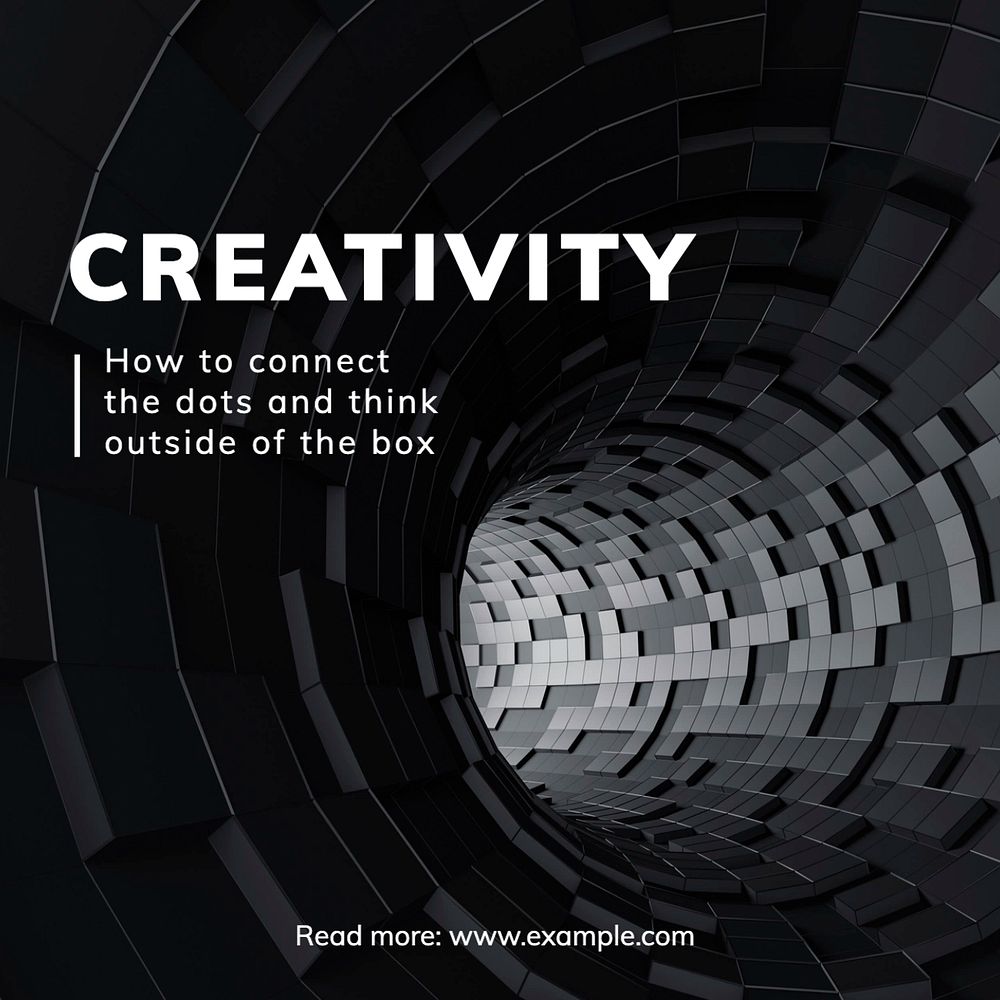 Creativity Instagram post template, editable text