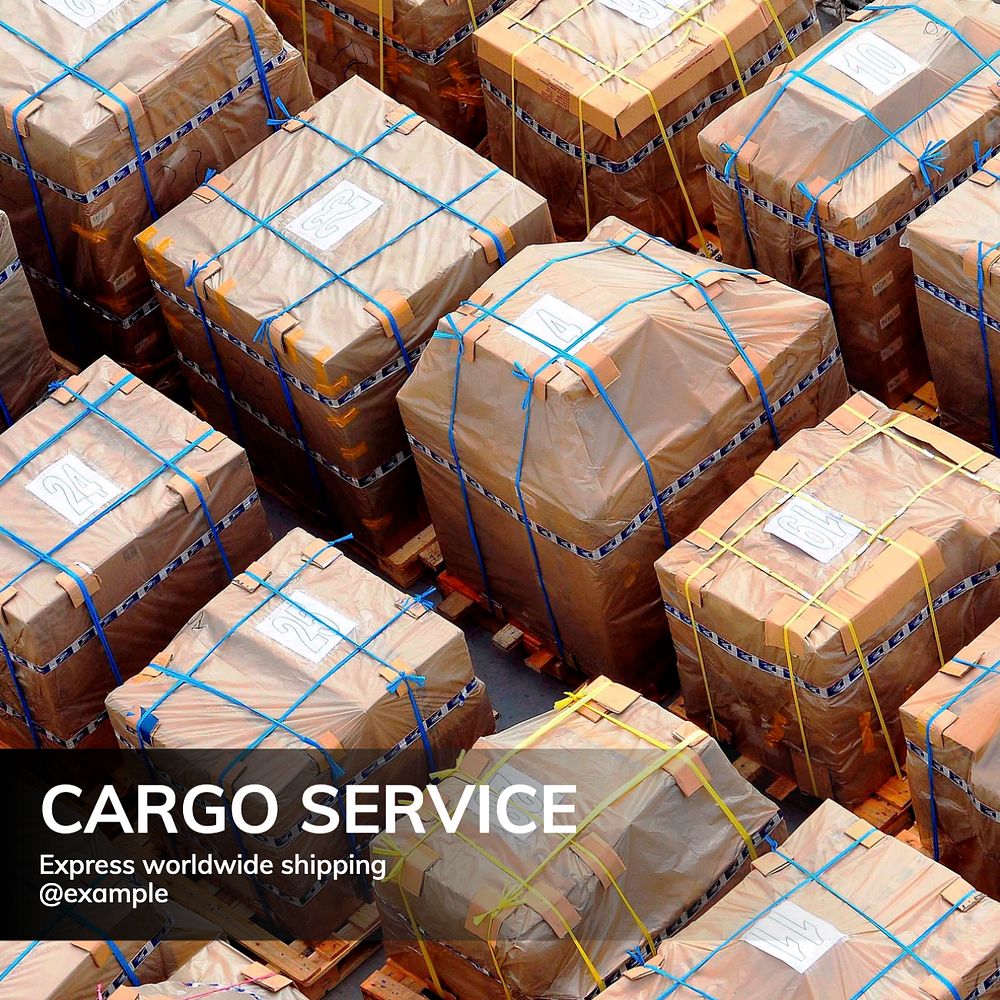 Cargo service Instagram post template