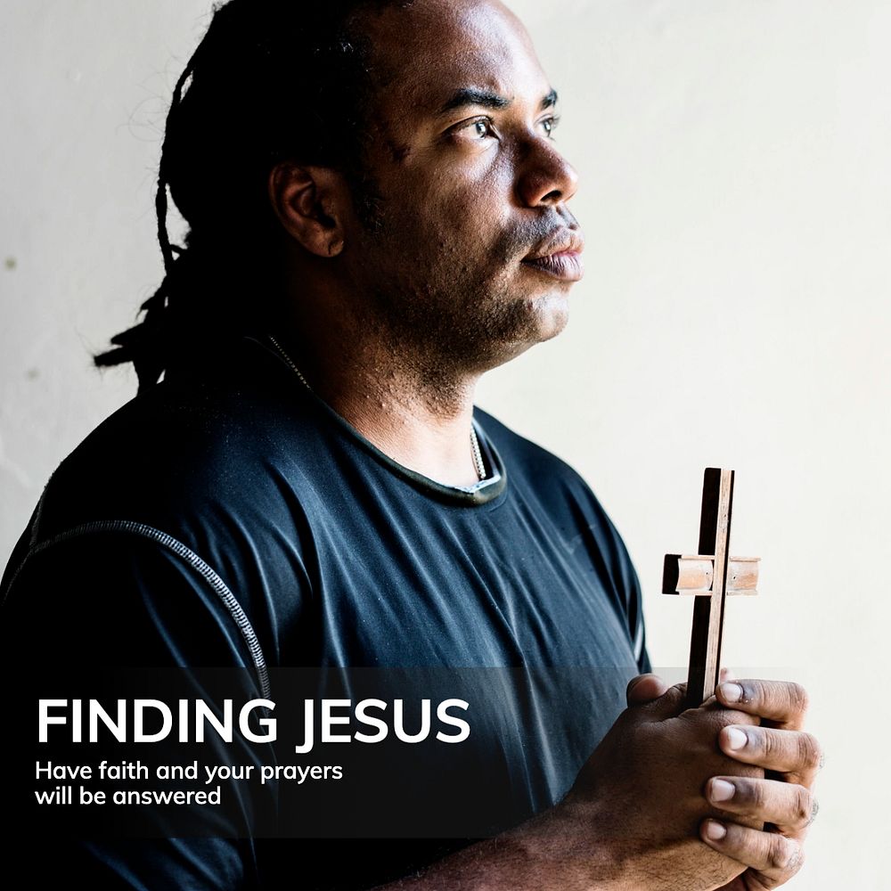 Finding Jesus Instagram post template, editable text