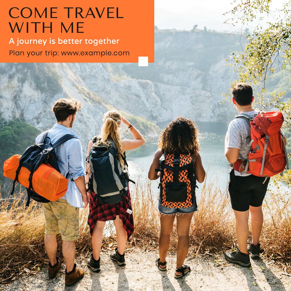 Travel together Instagram post template