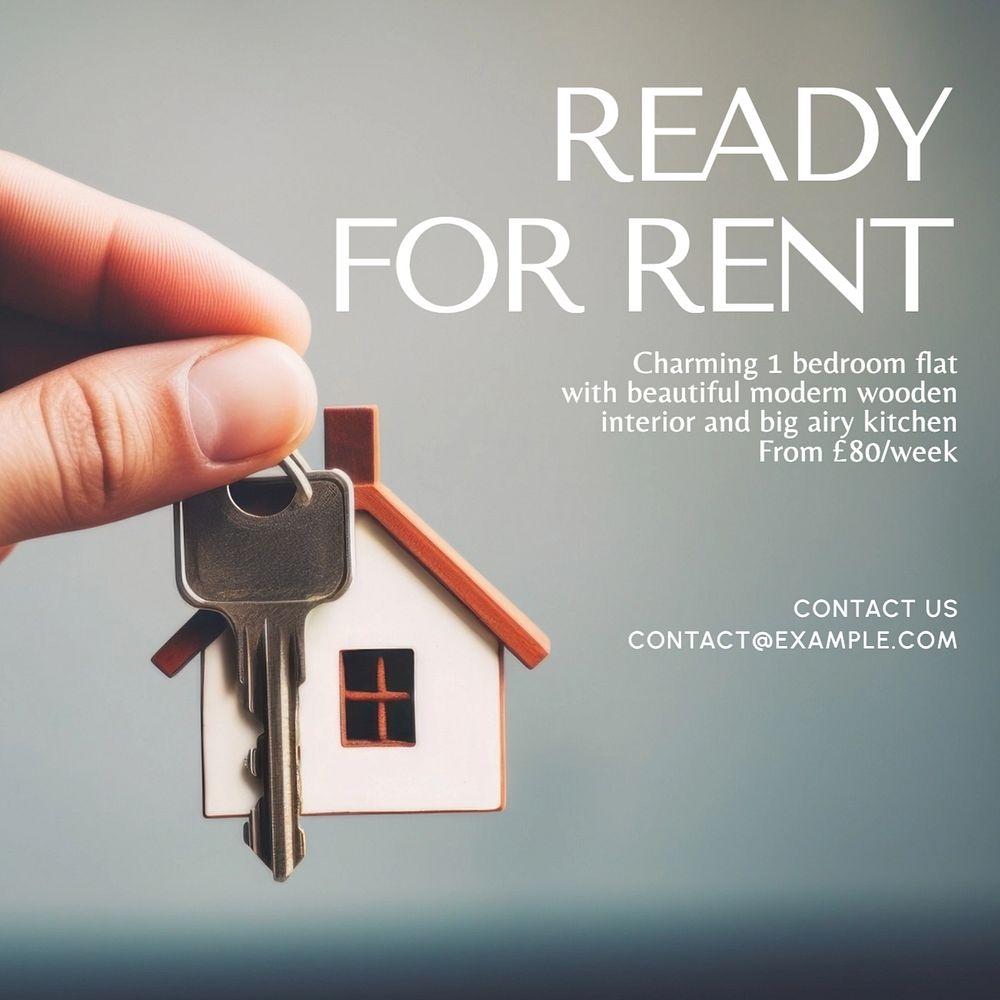 Ready for rent Instagram post template, editable text